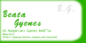 beata gyenes business card